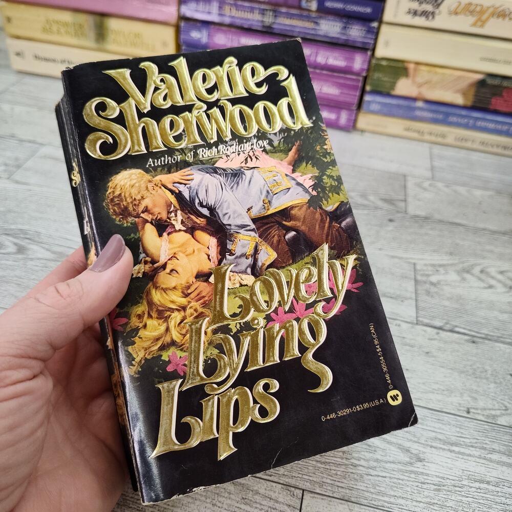 Lovely Lying Lips by Valerie Sherwood 1983‎ First Print Warner Paperback Romance
